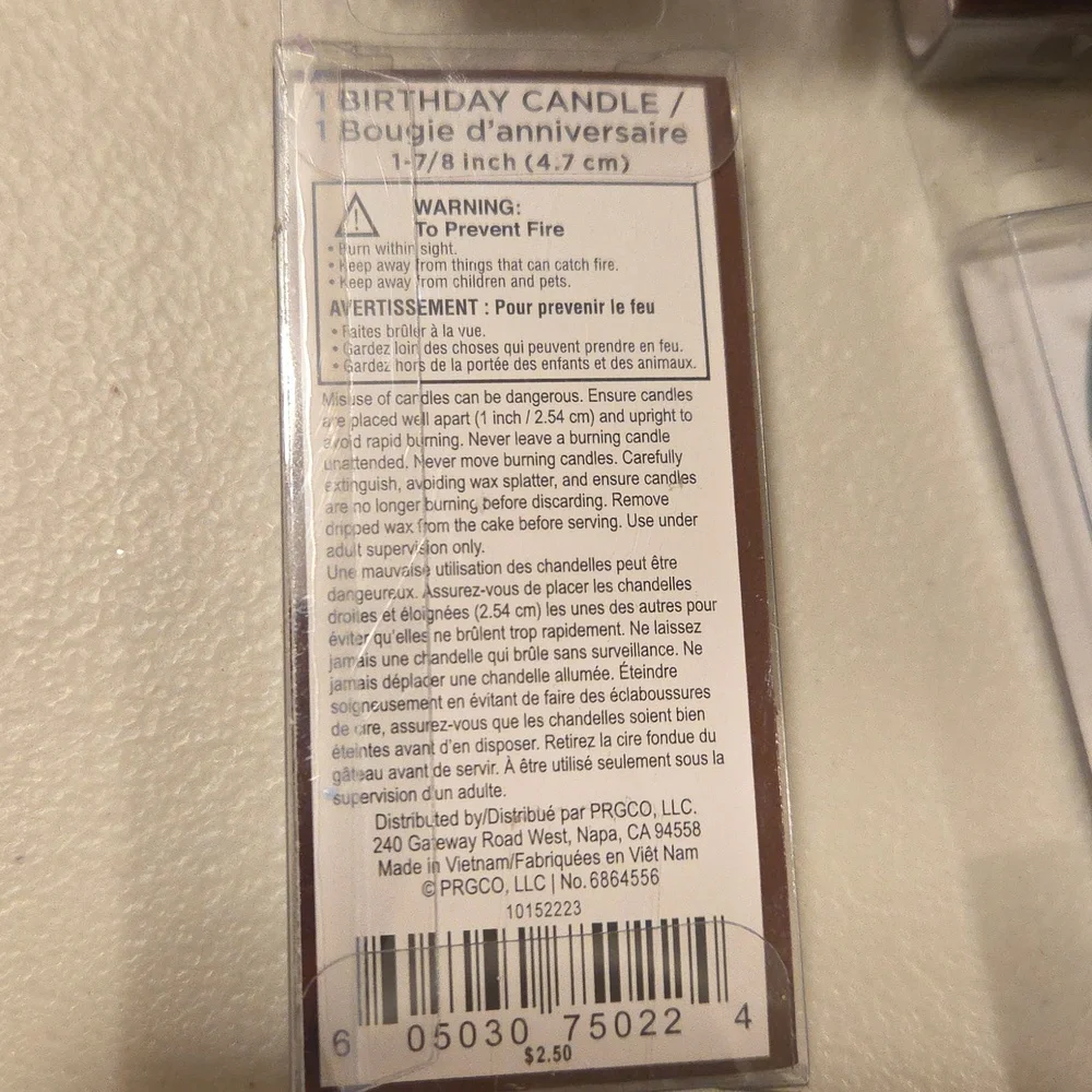 New PAPYRUS Multi-Color #0 Candle Total (10 Candles)